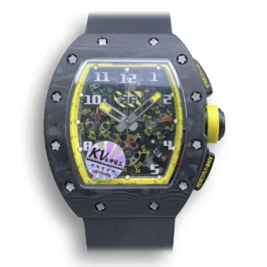 Réplique Richard Mille-011 bracelet noir en carbone forgé