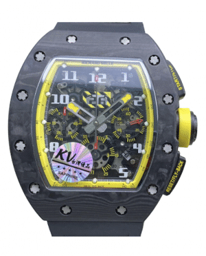 Replica Richard Mille-011 Forged Carbon Black Strap