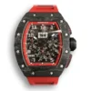 Replica Richard Mille-011 Carbon Case Red Strap