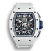 Replica Richard Mille -011 White Ceramic Case and Grey Strap