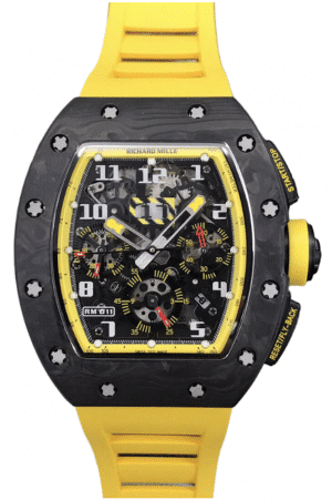 Replica Richard Mille-011 Yellow Strap and Black Case