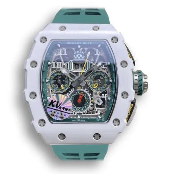 Replica Richard Mille 011-03 Green Strap and White Case