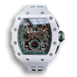 Réplique Richard Mille 011-03 bracelet blanc et boîtier blanc