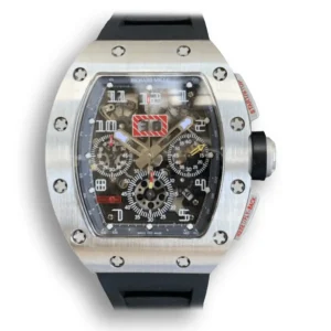 Replica Richard Mille 011 Black Rubber Strap