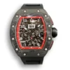 Replica Richard Mille 011-03 Carbon Fiber Case and Black Strap