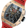 Replica Richard Mille 011 Rose Gold and Red Strap