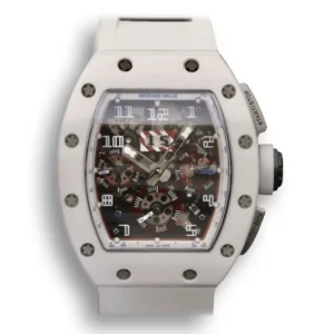 Superclone Richard Mille 011 Chronograph Swiss ETA7750 White Rubber Strap