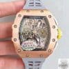 Superclone Richard Mille 011 Swiss ETA7750 Grey with Rubber Strap and Gold case