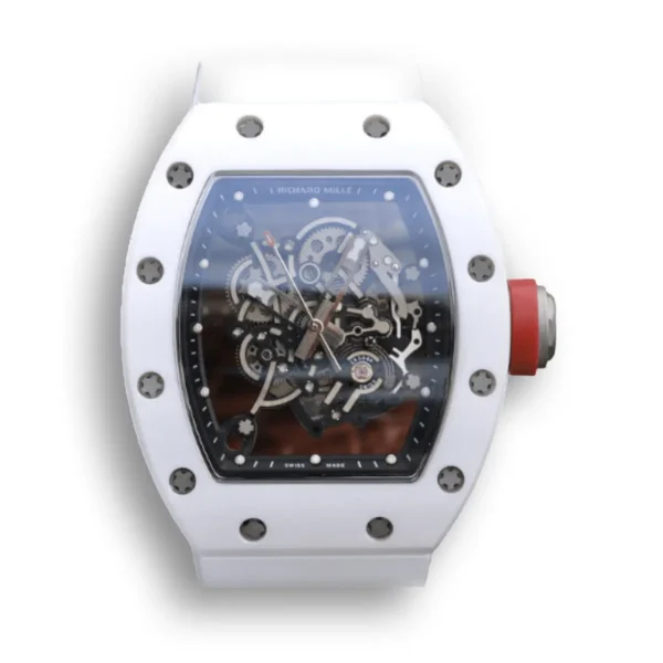 Super clone RM Ceramic White Rubber Strap