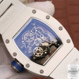 RM055 Best Edition KV Factory Ceramic White Strap