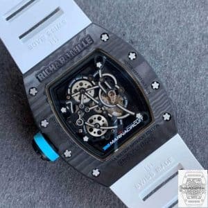 RM055 Best Edition KV Factory V2 Carbon Fiber Rubber Strap