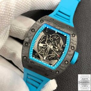 RM055 Best Edition ZF Factory Blue Rubber Strap
