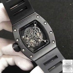 RM055 KV Factory Best Edition Swiss ETA8215 Black Rubber Strap