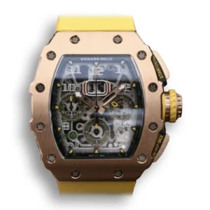 Superclone Richard Mille 011-03 Swiss ETA7750 bracelet jaune et boîtier en or