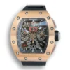 Replica Richard Mille 011 Rose Gold with Black Strap