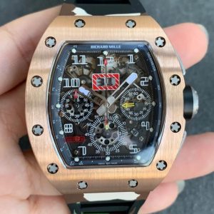 Replica Richard Mille 011 Rose Gold and Camouflage Strap