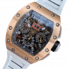 Superclone Richard Mille 011 Rose Gold Case and White Strap