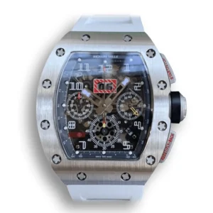 Replica Richard Mille 011 Titanium and White Strap