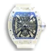 Replica Richard Mille 12-01 Tourbillon Transparent White Strap