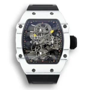 Replica Richard Mille 27-02 Rafael Nadal Tourbillon Black Rubber Strap and White Case