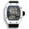 Replica Richard Mille 27-02 Rafael Nadal Tourbillon Black Strap and White Case