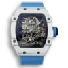 Superclone Richard Mille 27-02 Rafael Nadal Tourbillon Blue Strap and White Case