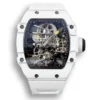 Replica Richard Mille 27-02 Rafael Nadal Tourbillon Fiber Case and White Strap