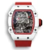 Superclone Richard Mille 27-02 Rafael Nadal Tourbillon with Red Strap and White Case