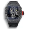 Superclone Richard Mille 27-03 Rafael Nadal Black Tourbillon with Black Rubber Strap