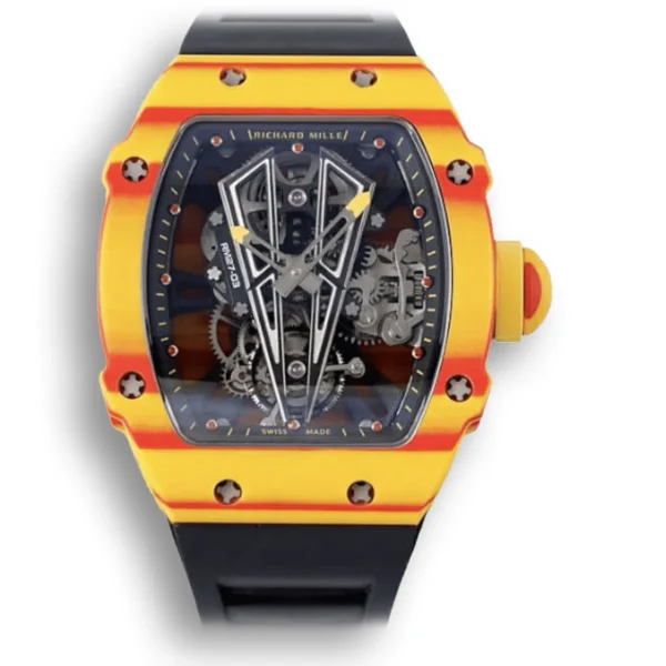 Superclone Richard Mille 27-03 Rafael Nadal Tourbillon with a Black Rubber Strap