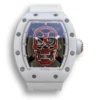 Replica Richard Mille 52-01 Tourbillon Ceramic Case with White Rubber Strap and White Case