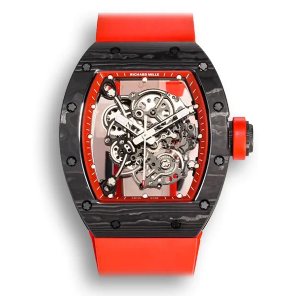 Replica RM055 NTPT Best Edition BBR Factory Carbon Fiber Red Strap