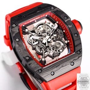 Replica RM 055 NTPT Carbon Fiber Red Strap