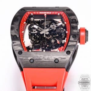 Replica RM 055 NTPT Carbon Fiber Red Strap