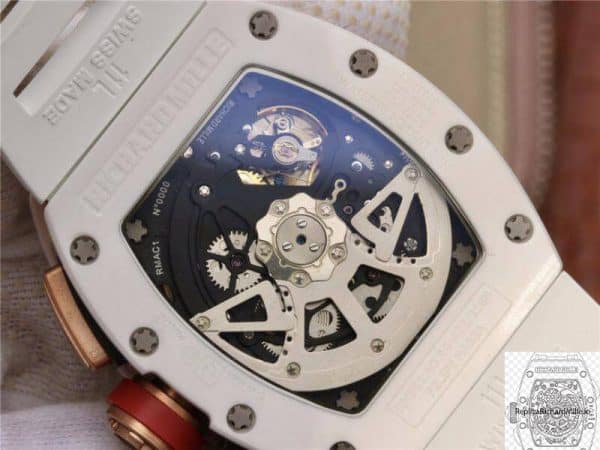 Photo 3 - RM 011 Replica RM 011 Swiss ETA7750 Crystal Dial With Red Paint On Marker