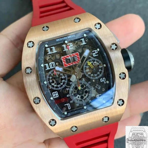 Photo 1 - RM 011 Replica RM 011 Rose Gold Red Strap