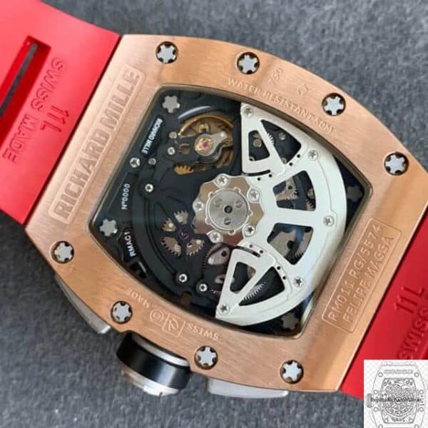Photo 4 - RM 011 Replica RM 011 Rose Gold Red Strap