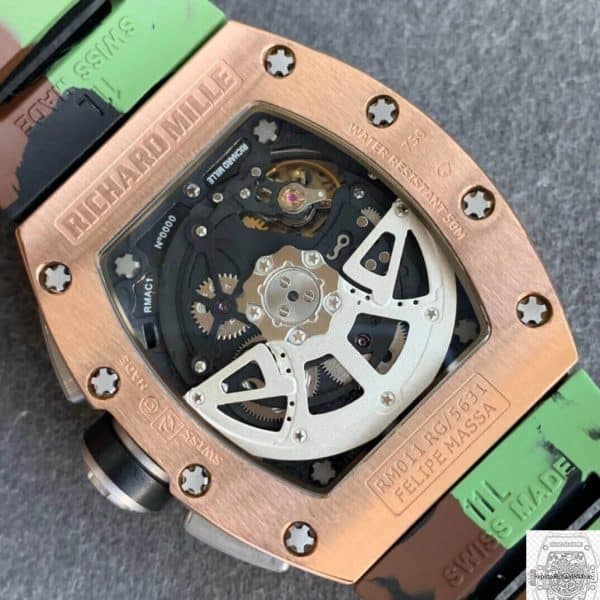 Photo 4 - RM 011 Replica RM 011 Rose Gold Camouflage Strap
