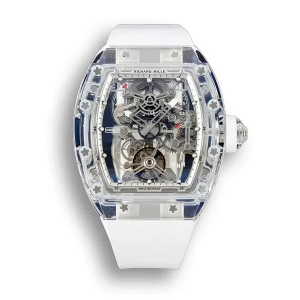 Replica Richard Mille RM 56-01 Tourbillon 1:1 Best Edition RM Factory White Rubber Strap