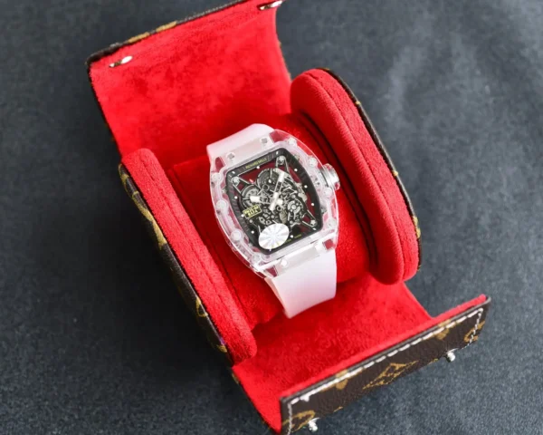 Photo 3 - RM 35-02 Replica Richard Mille RM35-02 Transparent Case White Strap