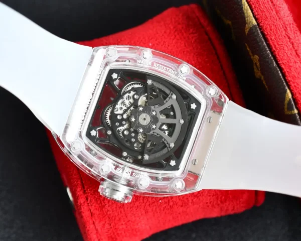 Photo 8 - RM 35-02 Replica Richard Mille RM35-02 Transparent Case White Strap