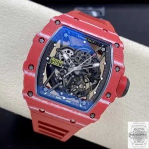 RM35-02 Best Edition T+ Factory Carbon Fiber Red Rubber Strap