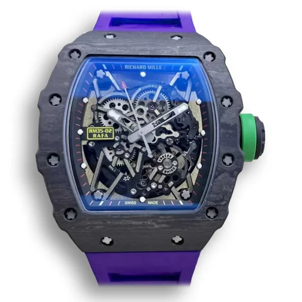 RM35-02 Best Edition T+ Factory NTPT Carbon Fiber Purple Strap