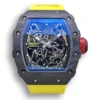 RM35-02 Best Edition T+ Factory NTPT Carbon Fiber Yellow Strap