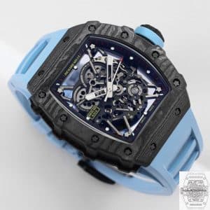 Replica Richard Mille RM35-02 Blue Rubber Strap