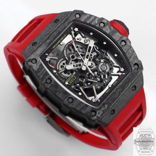 Replica Richard Mille RM35-02 Red Rubber Strap