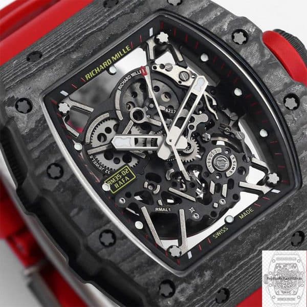 Replica Richard Mille RM35-02 Red Rubber Strap