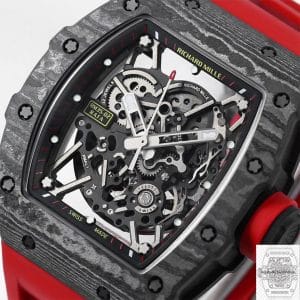 Replica Richard Mille RM35-02 Red Rubber Strap