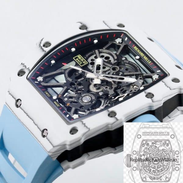 Replica Richard Mille RM35-01 BBR Factory Blue Strap