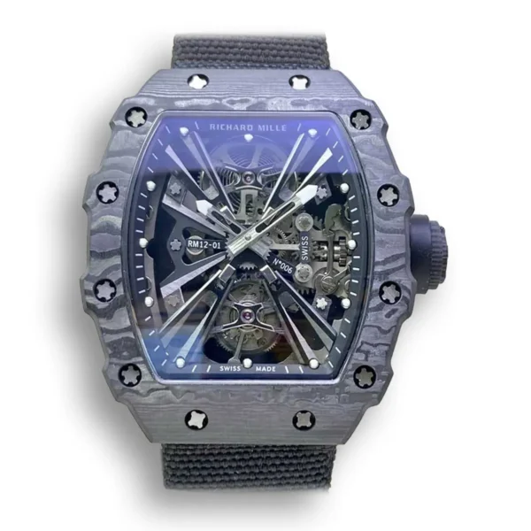 Replica Richard Mille RM12-01 1:1 Best Edition RM Factory Tourbillon Skeleton Dial